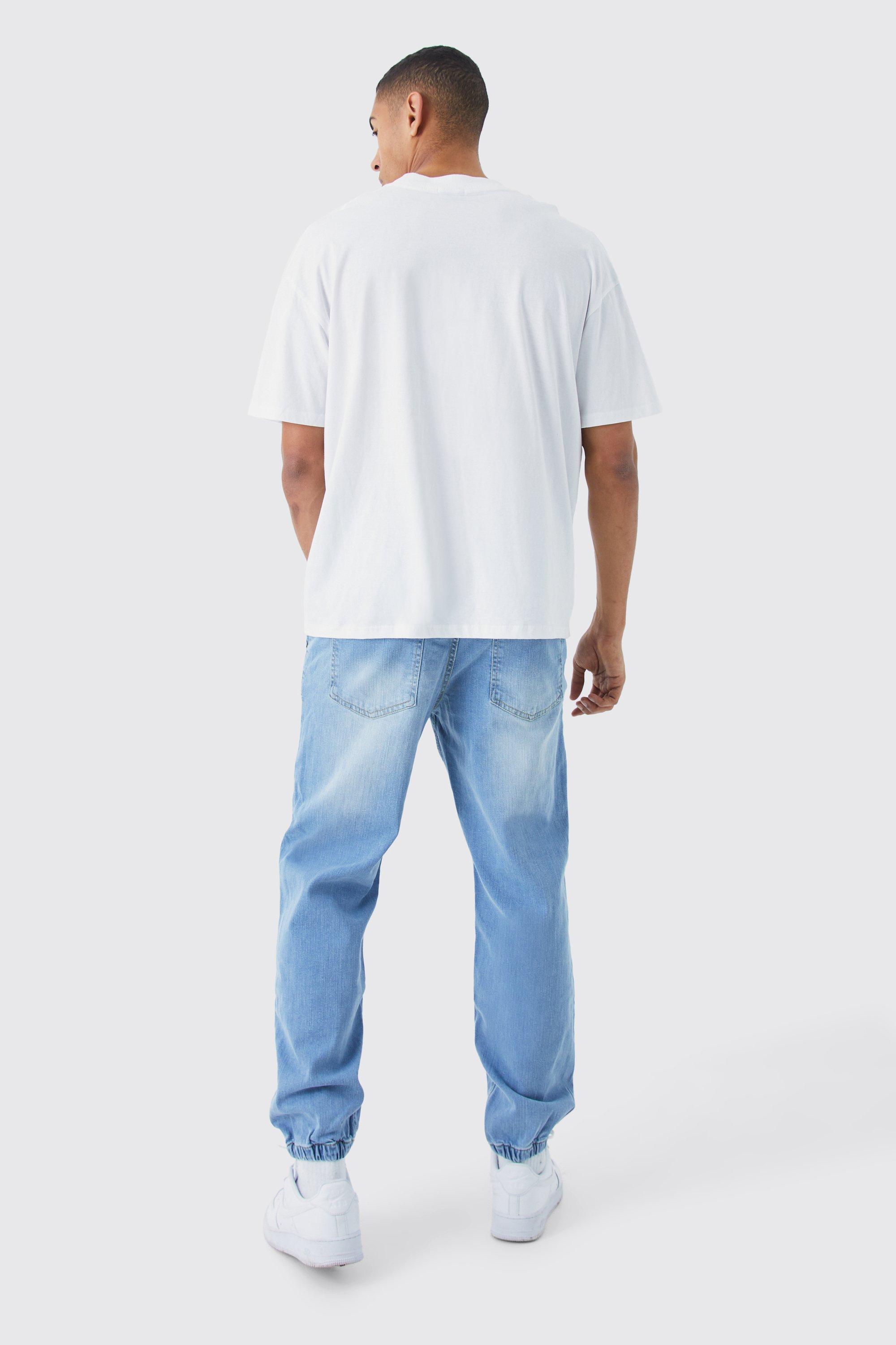 Elasticated jeans for hot sale mens uk